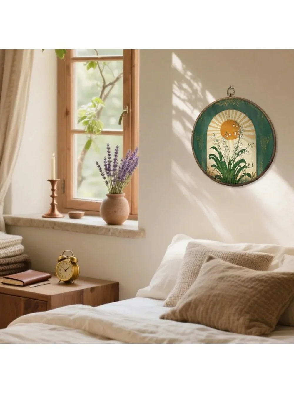 Vintage Art Nouveau Lily of The Valley Wall Decor - Spiritual Floral Canvas